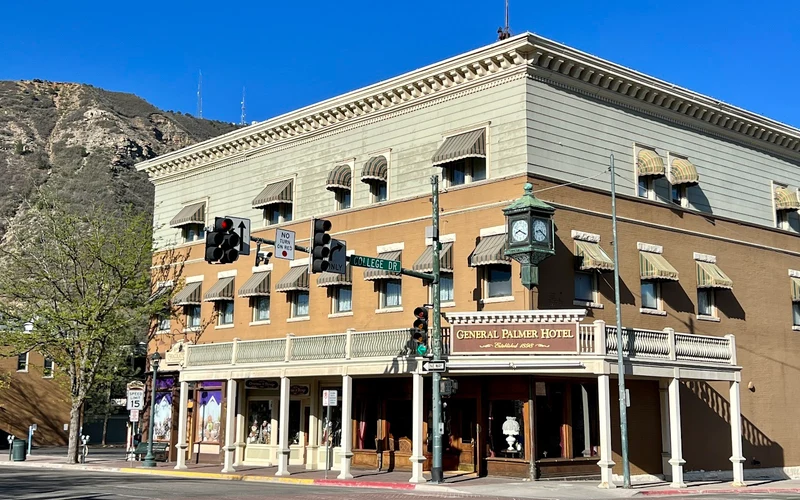 General Palmer Hotel on Main Avenue downtown, a base for visiting the Durango hot springs in Colorado