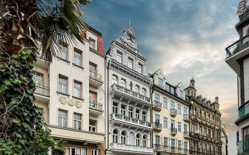 Hotel Golden Lamb and its beer spa on Stará Louka in the spa town of Karlovy Vary, Czechia