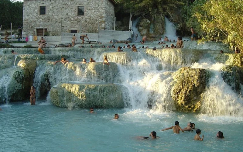 Country hotel rooms at Hotel Poggio Bertino, a base near the Saturnia hot springs and Cascate del Mulino, Tuscany