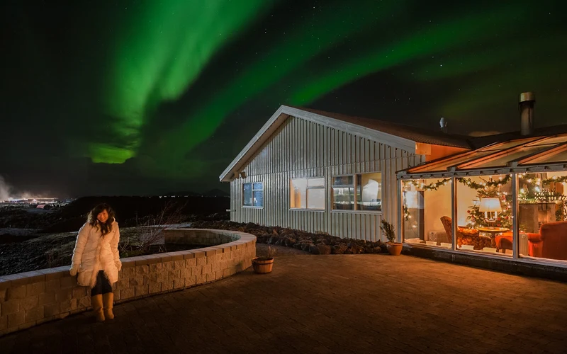 Northern Light Inn beside the Svartsengi lava field, the closest independent hotel to the Blue Lagoon hot springs in Iceland