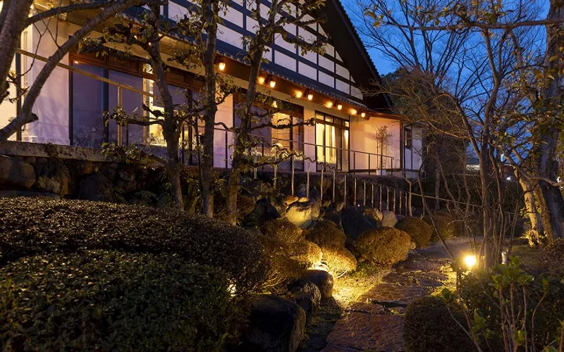 Traditional ryokan with 24-hour baths at Nagomi No Yado Mutsuki near Kannawa, Beppu onsen, Oita, Japan