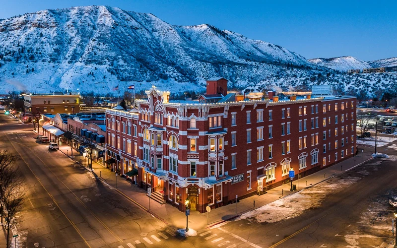 The 1887 Strater Hotel on Main Avenue, a downtown base for the Durango hot springs in Colorado