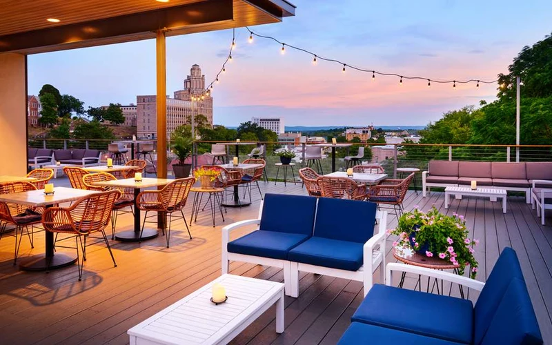 The Waters hotel on Central Avenue across from Bathhouse Row in Hot Springs, Arkansas